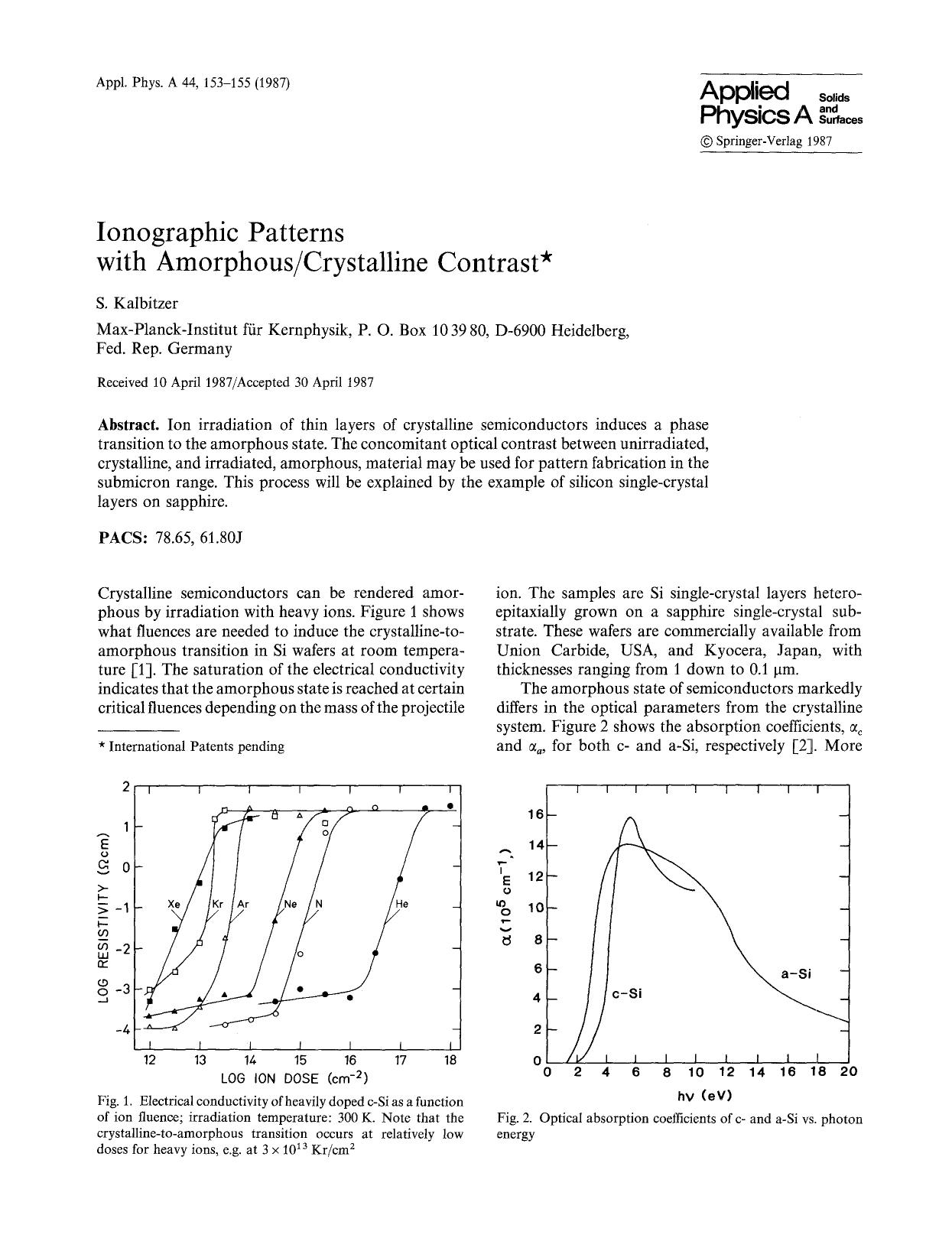 Ionographic patterns with amorphouscrystalline contrast by Unknown