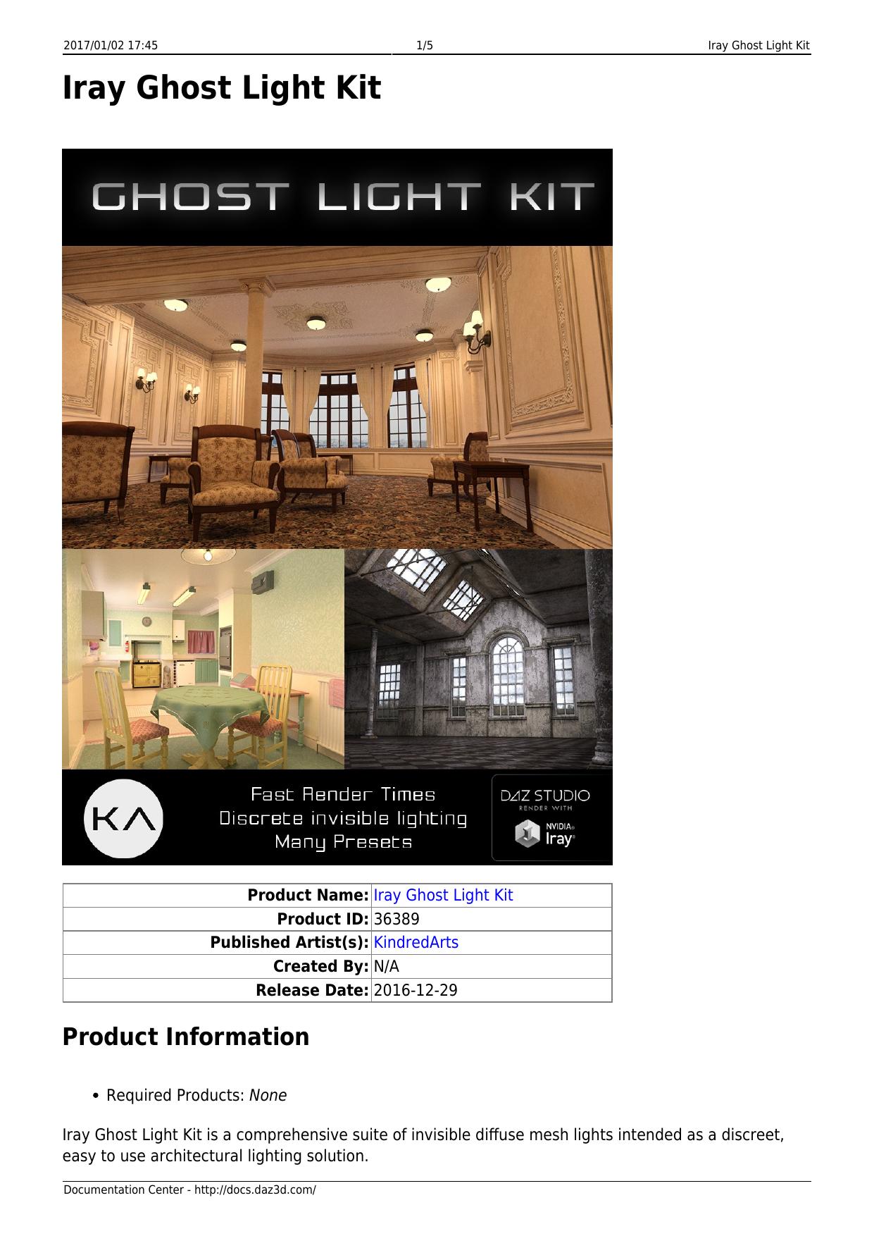Iray Ghost Light Kit by Unknown