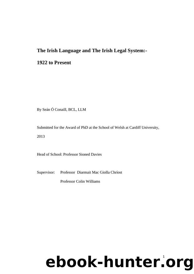 Irish language and legal system by Unknown