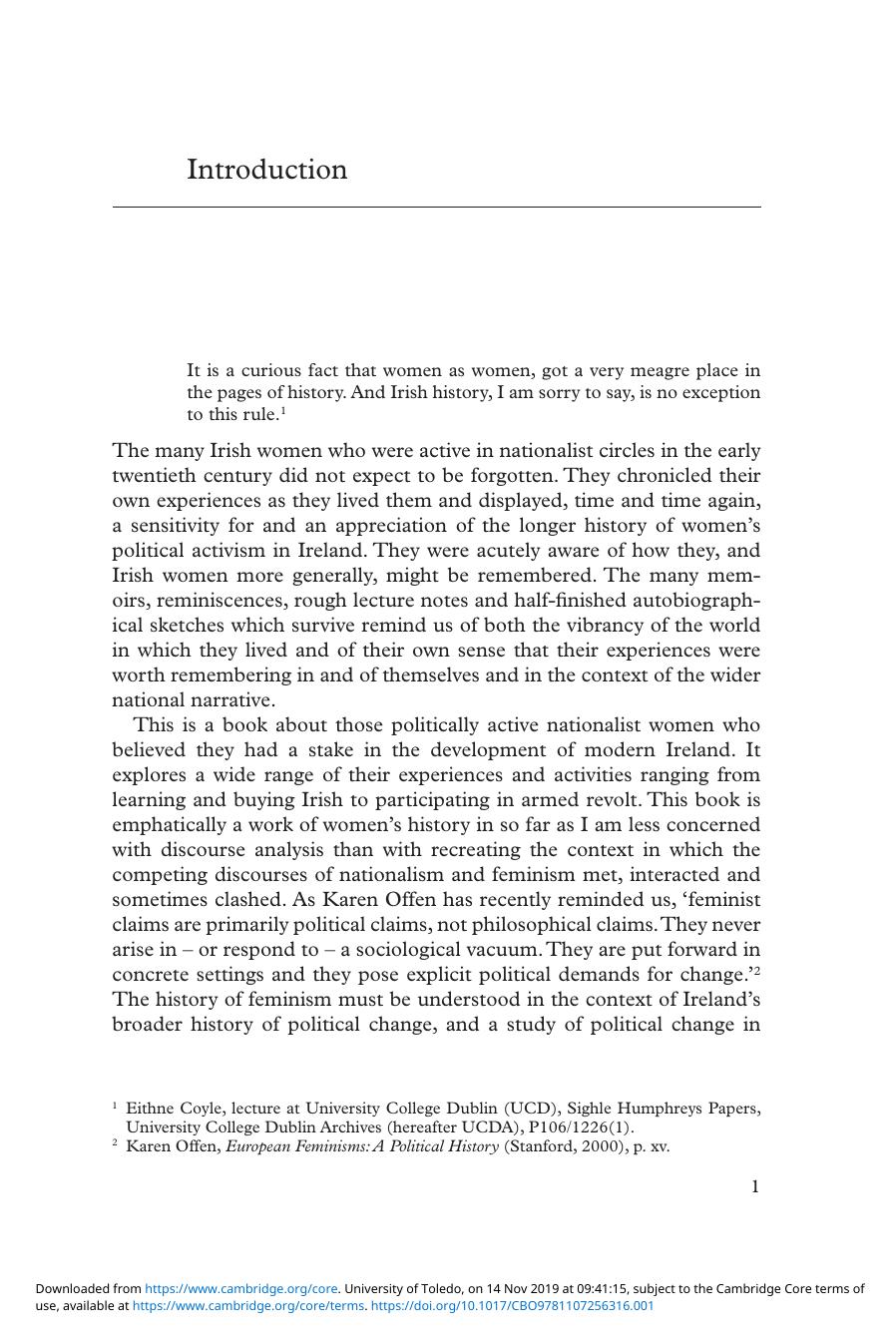 Irish nationalist women, 1900-1918 by Senia Pašeta