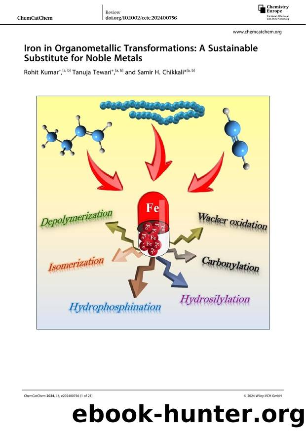 Iron in Organometallic Transformations: A Sustainable Substitute for Noble Metals by Unknown