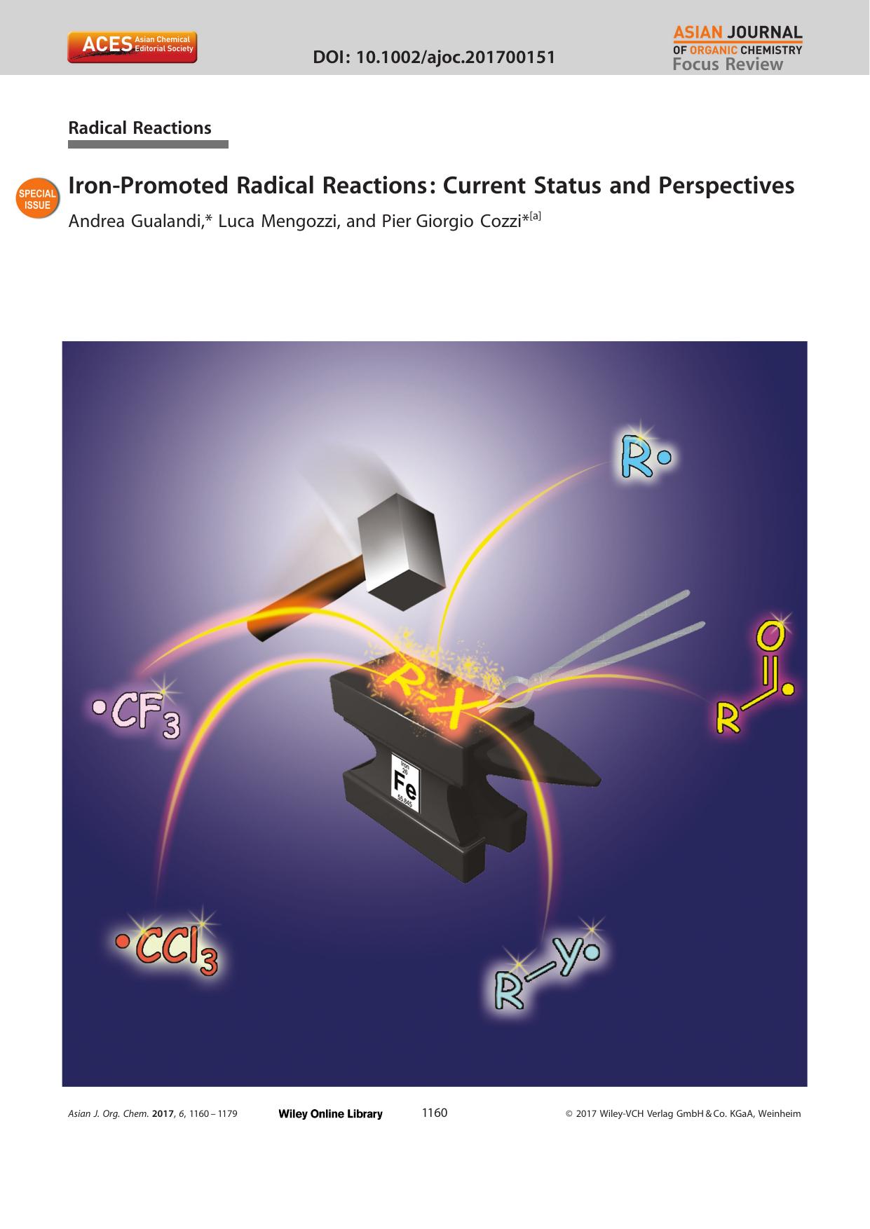 IronâPromoted Radical Reactions: Current Status and Perspectives by Unknown