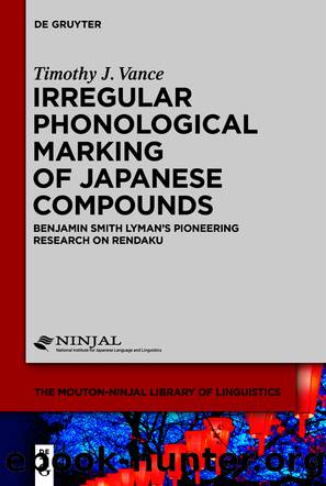 Irregular Phonological Marking of Japanese Compounds by Timothy J. Vance