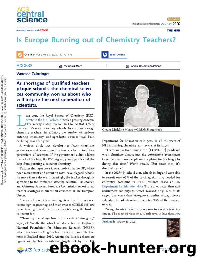 Is Europe Running out of Chemistry Teachers? by Vanessa Zainzinger