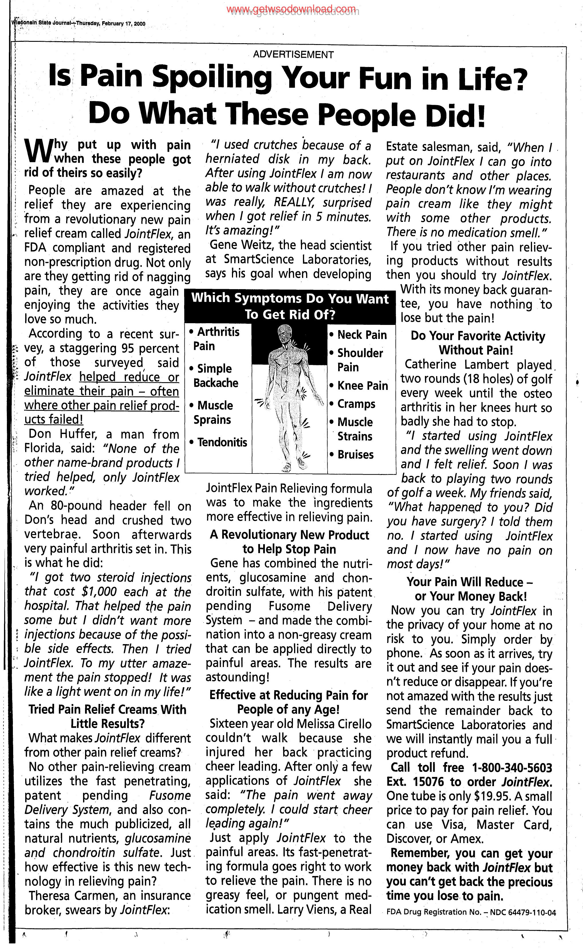 Is Pain Spoiling Your Fun in Life by Copyright 2010 Heritage Microfilm Inc. & Newspaperarchive.com