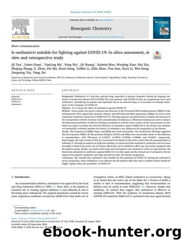Is oseltamivir suitable for fighting against COVID-19_ In silico assessment, in vitro and retrospective study by unknow