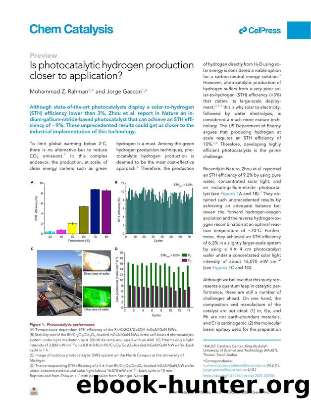 Is photocatalytic hydrogen production closer to application? by Mohammad Z. Rahman & Jorge Gascon