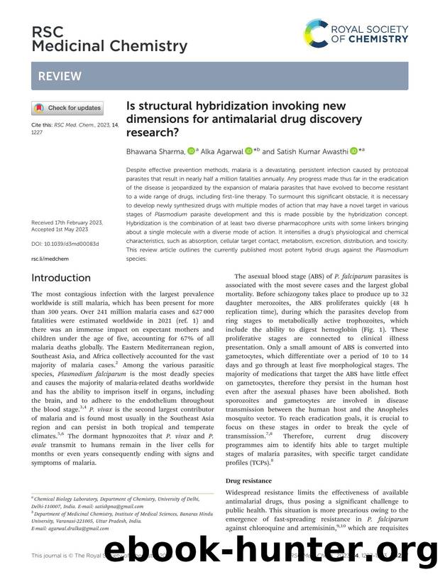Is structural hybridization invoking new dimensions for antimalarial drug discovery research? by Bhawana Sharma & Alka Agarwal & Satish Kumar Awasthi