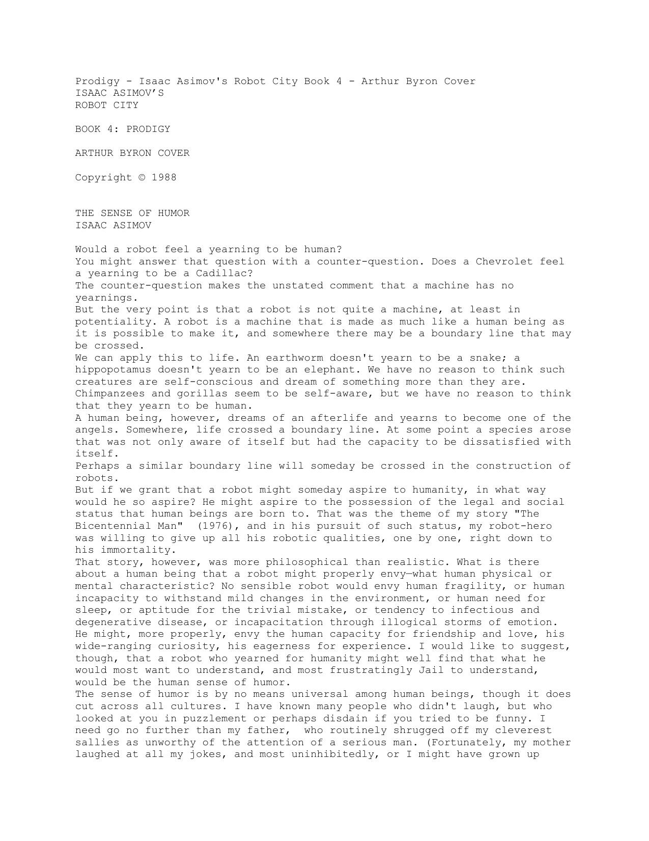 Isaac Asimov - Robot City 4 by OEM