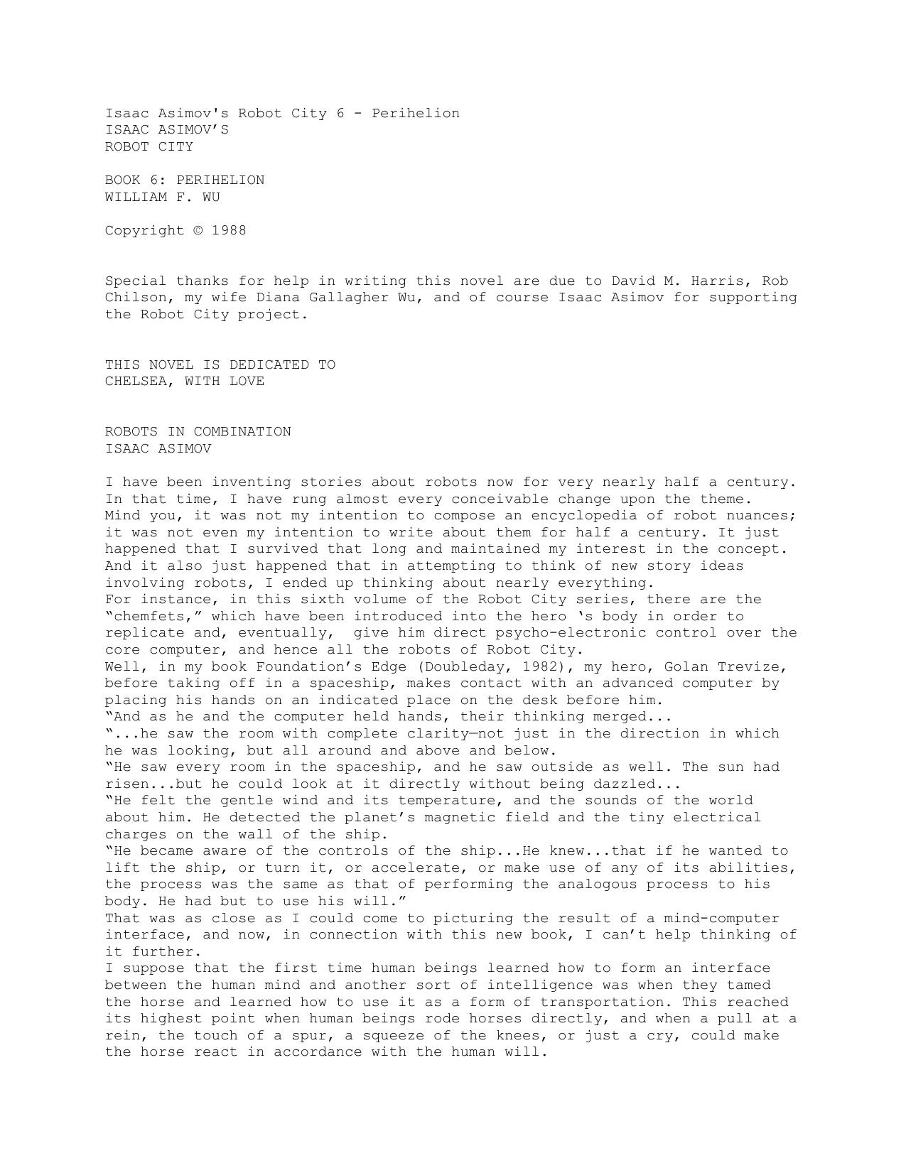 Isaac Asimov - Robot City 6 by OEM