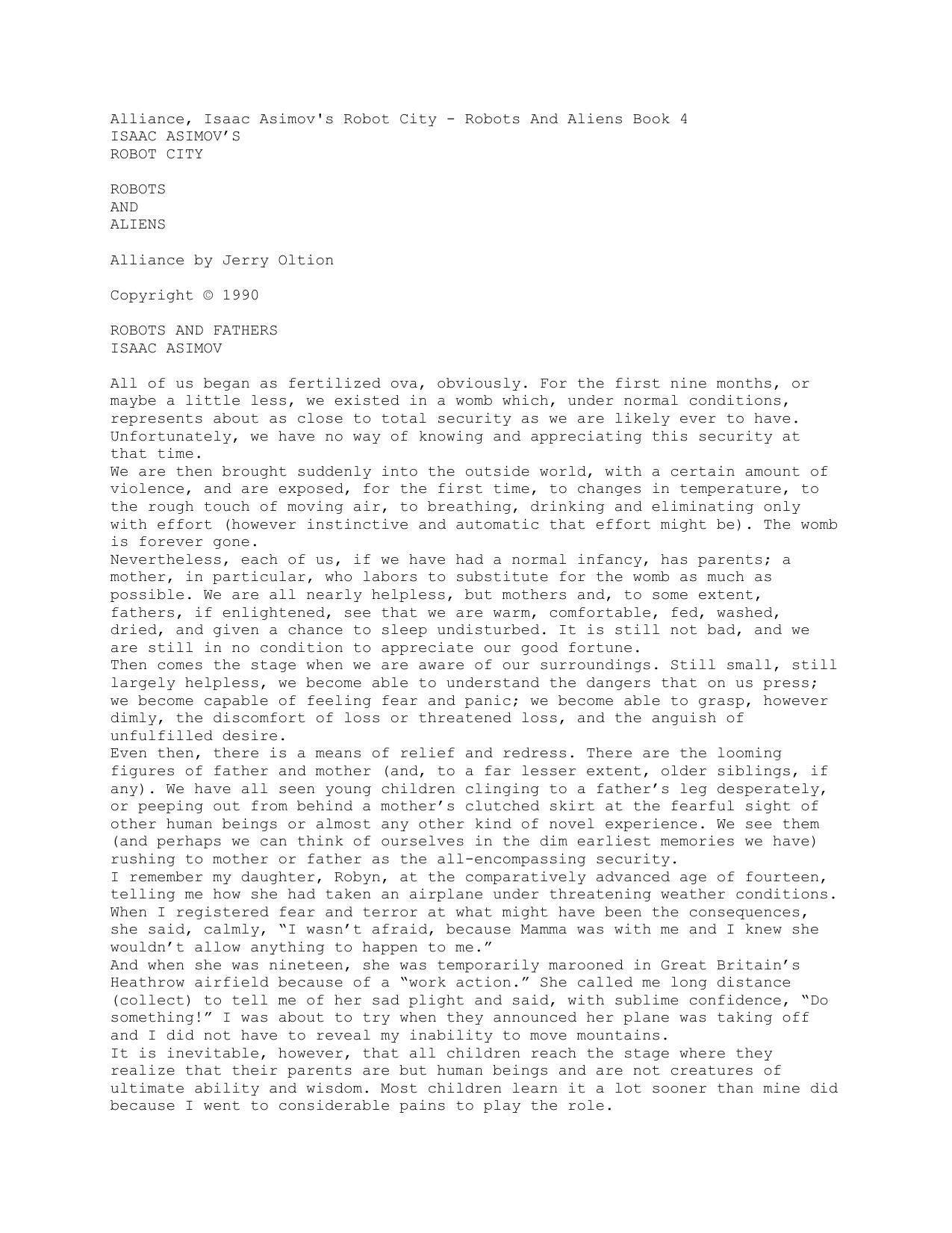 Isaac Asimov's Robots and Aliens 4 by harry