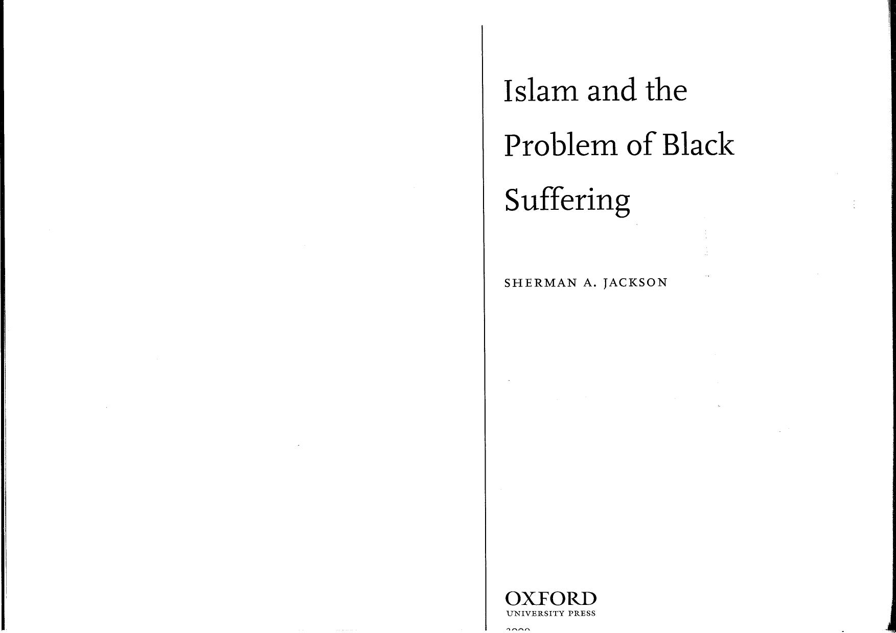 Islam and the Problem of Black Suffering by Sherman A. Jackson