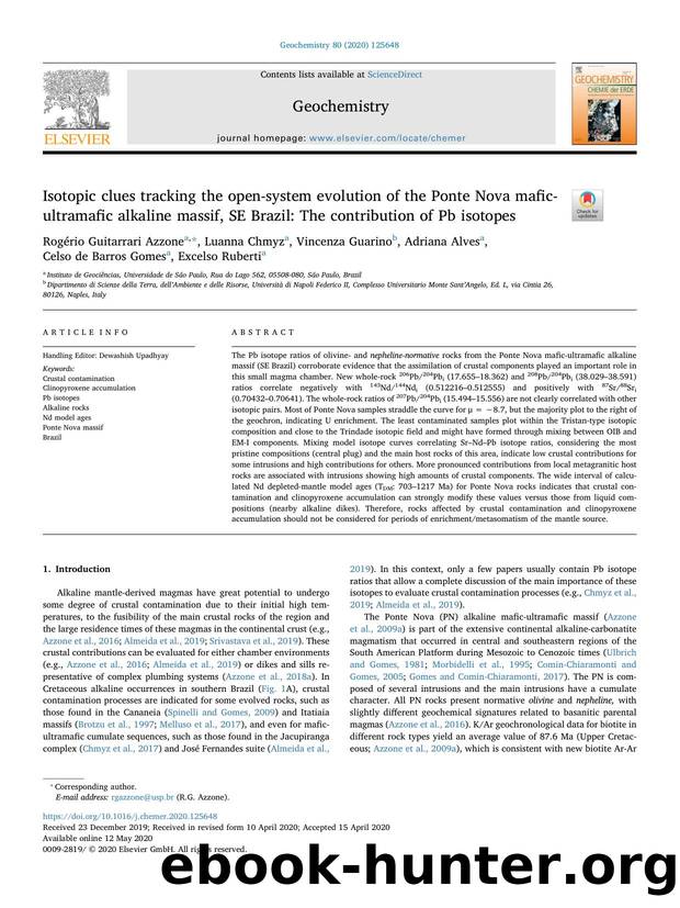 Isotopic clues tracking the open-system evolution of the Ponte Nova mafic-ultramafic alkaline massif, SE Brazil_ The contribution of Pb isotopes by unknow