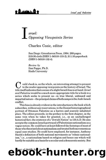 Israel: Opposing Viewpoints Series, Charles Cozic, editor by Israel Opposing Viewpoints