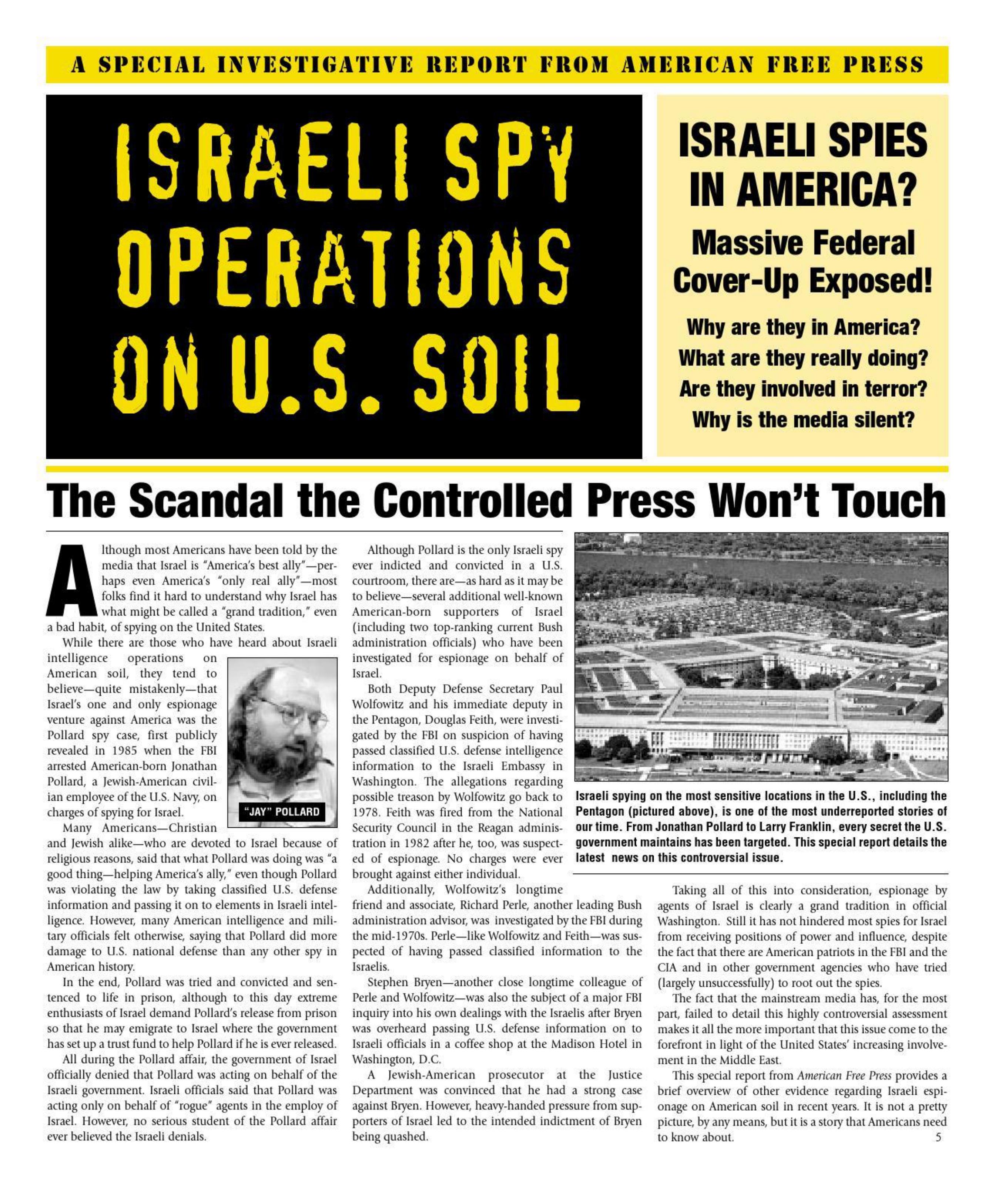Israeli Spy Operations On U.S Soil (2005) pdf by Unknown