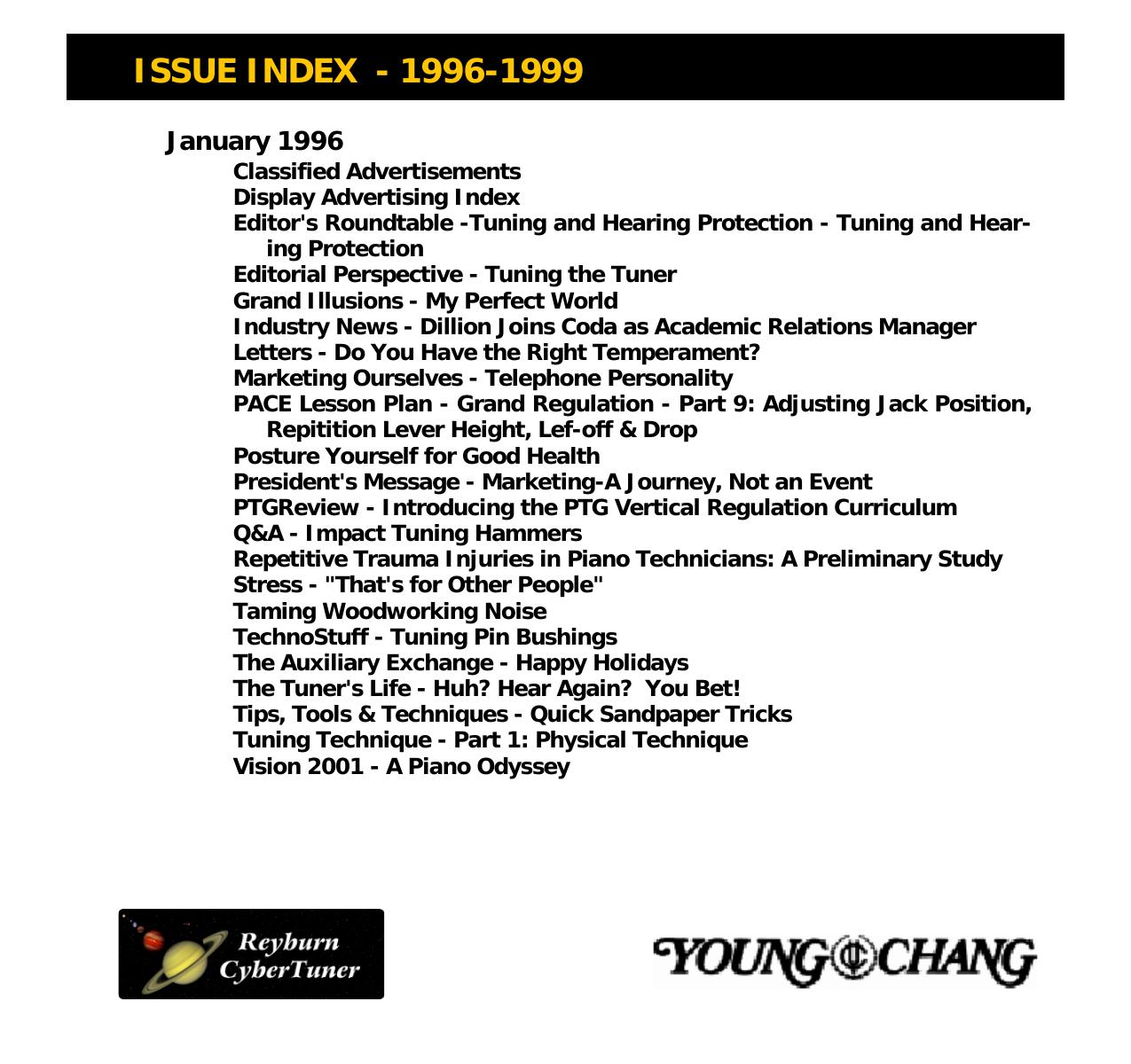Issue Index by Unknown