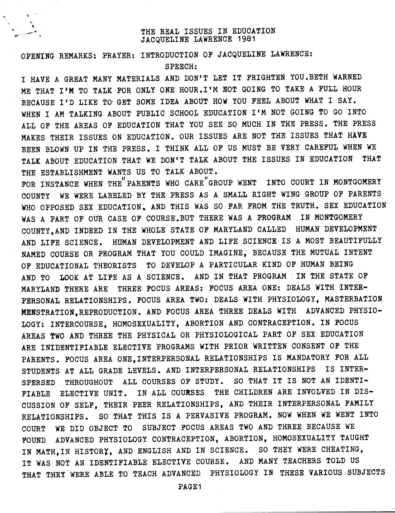 Issues in Ed-J Lawrence-1981-21pgs-EDU by Unknown