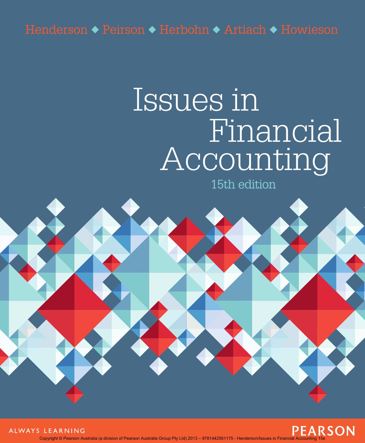 Issues in Financial Accounting 15th Edition by Henderson Scott;