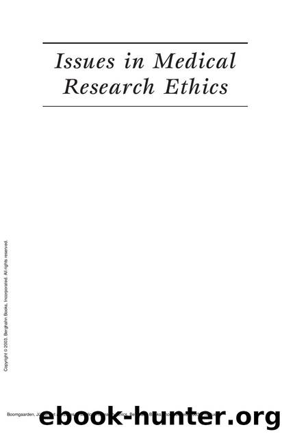 Issues in Medical Research Ethics by Jürgen Boomgaarden; Pekka Louhiala; Urban Wiesing