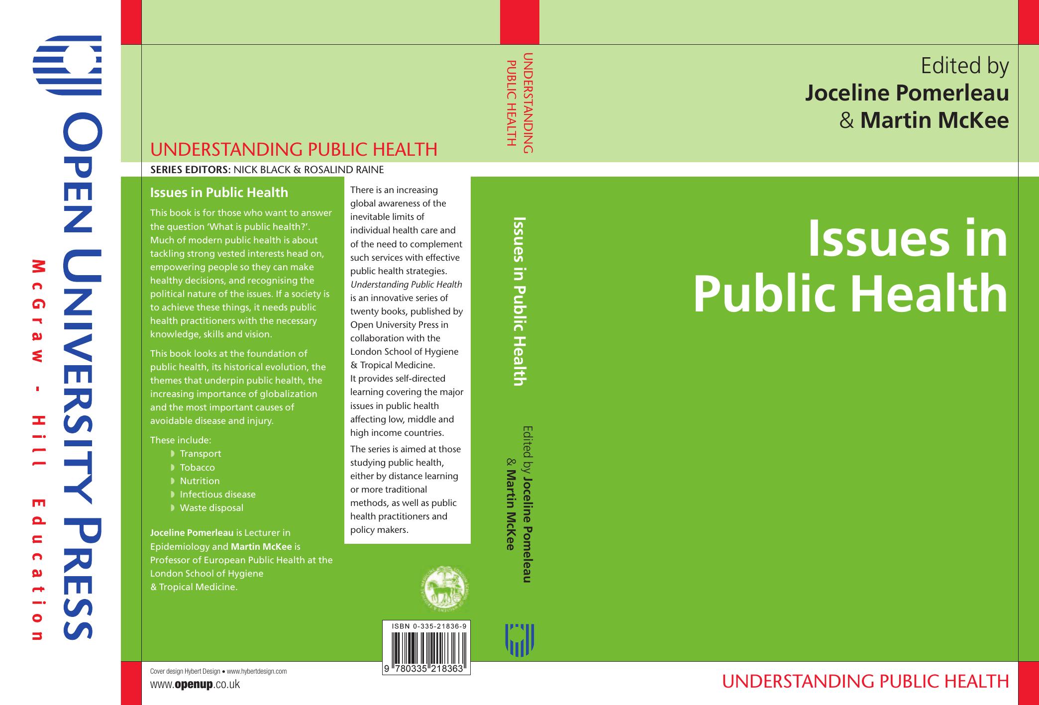Issues in Public Health (Understanding Public Health) by Joceline Pomerleau Martin McKee