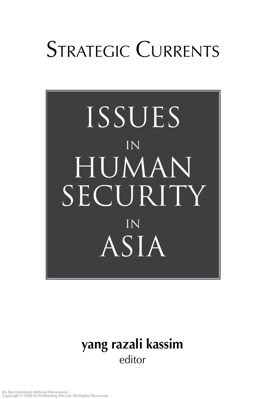 Issues in human security in Asia by Yang Razali Kassim