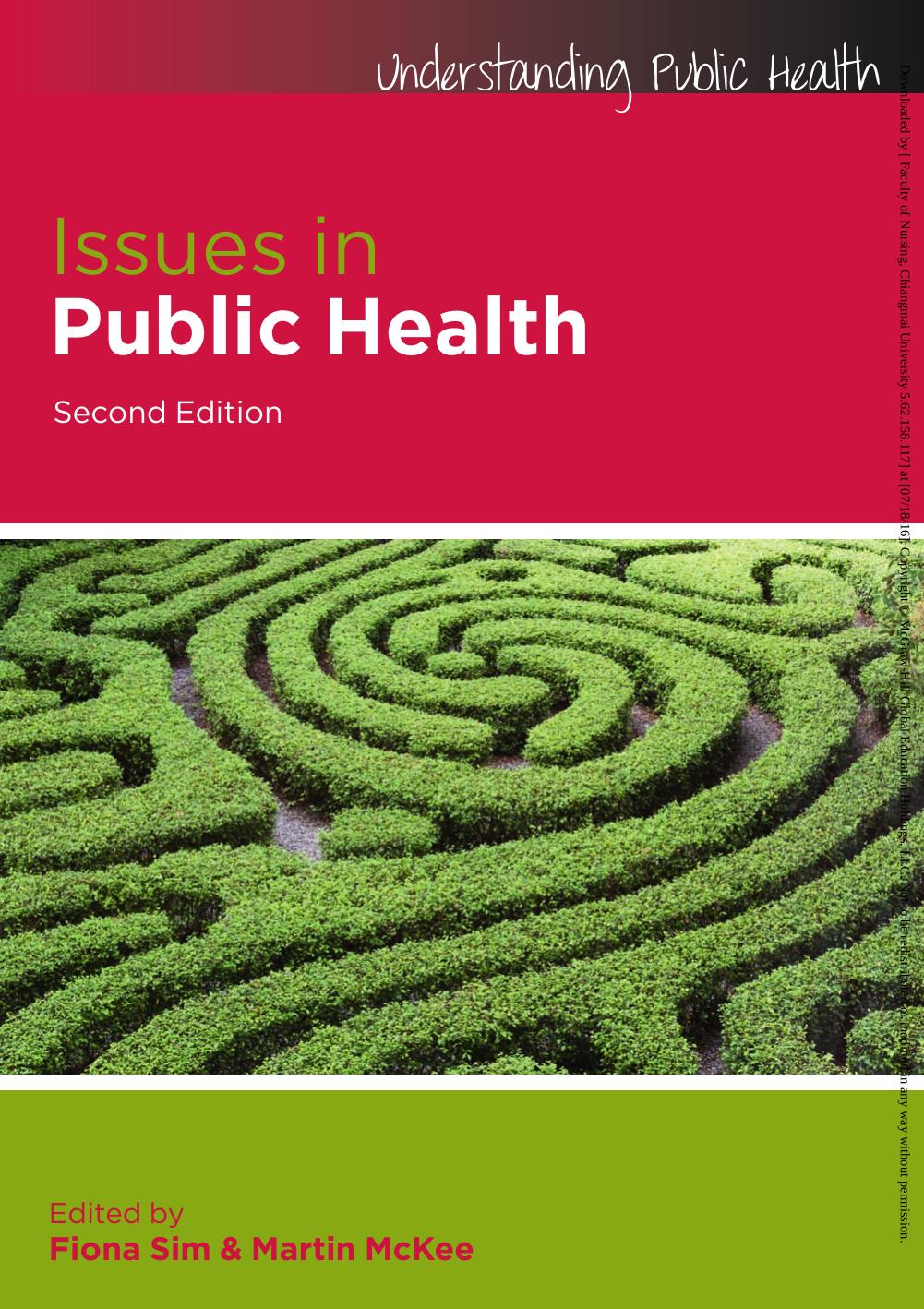 Issues in public health by Sim Fiona; McKee Martin