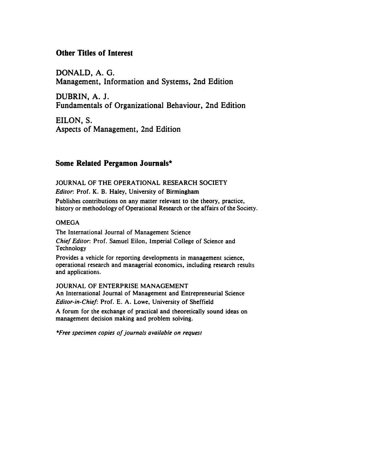 Issues of Organizational Design. A Mathematical Programming View of Organizations by Børge Obel (Auth.)