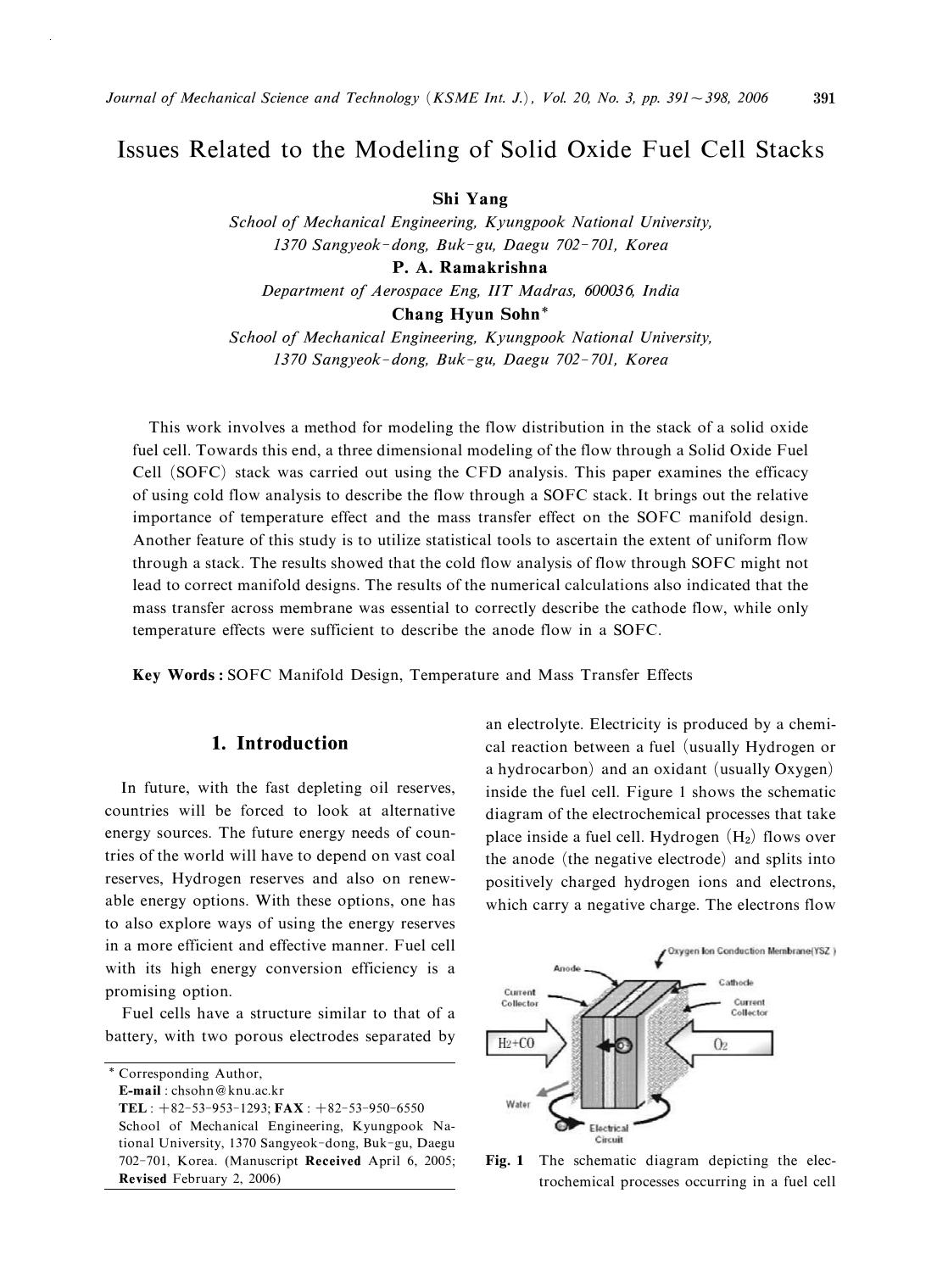Issues related to the modeling of solid oxide fuel cell stacks by Unknown
