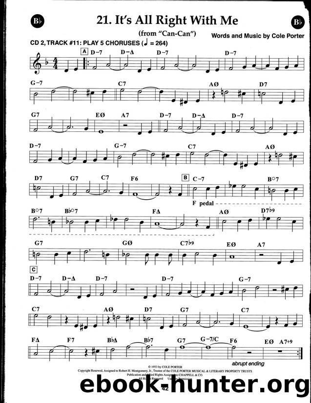 It's All Right With Me (Bb) by Unknown