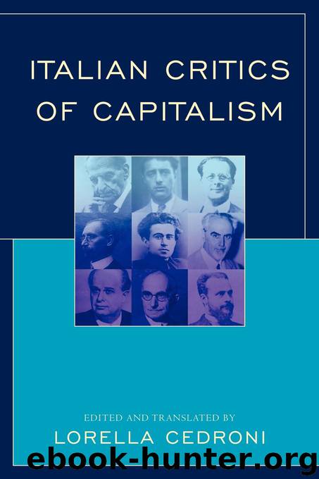 Italian Critics of Capitalism by Cedroni Lorella; Bobbio Norberto; Einaudi Luigi