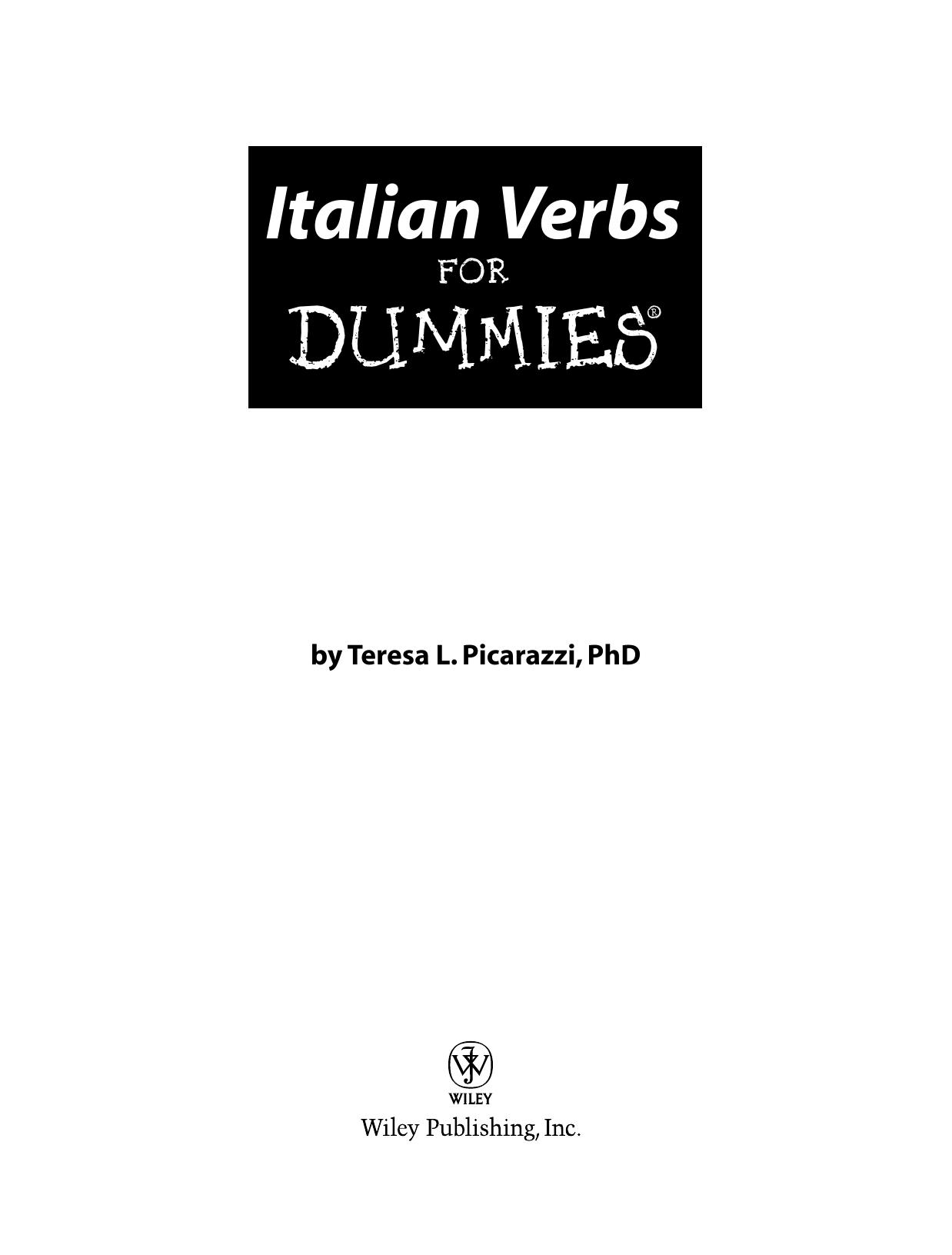 Italian verbs for dummies by Teresa L Picarazzi
