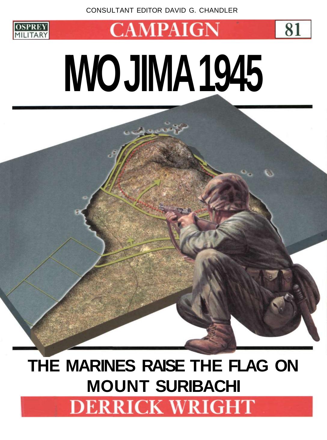 Iwo Jima 1945: The Marines raise the flag on Mount Suribachi by Derrick Wright Jim Laurier