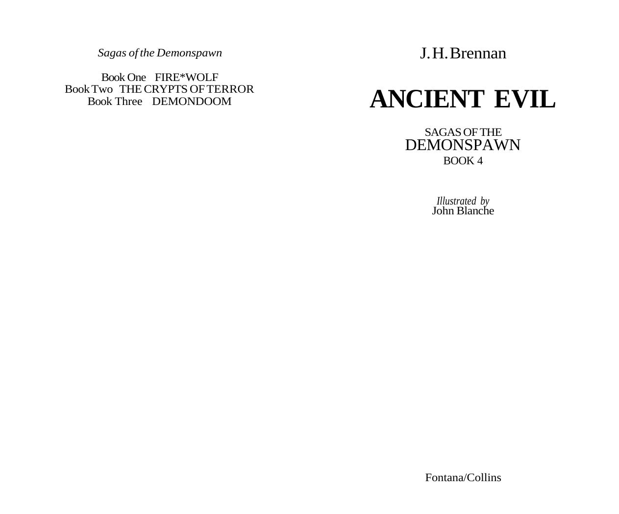 J H Brennan - [Sagas of the Demonspawn 04] by Ancient Evil (pdf)
