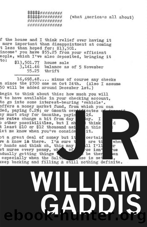 J R (American Literature (Dalkey Archive)) by Rick Moody William Gaddis