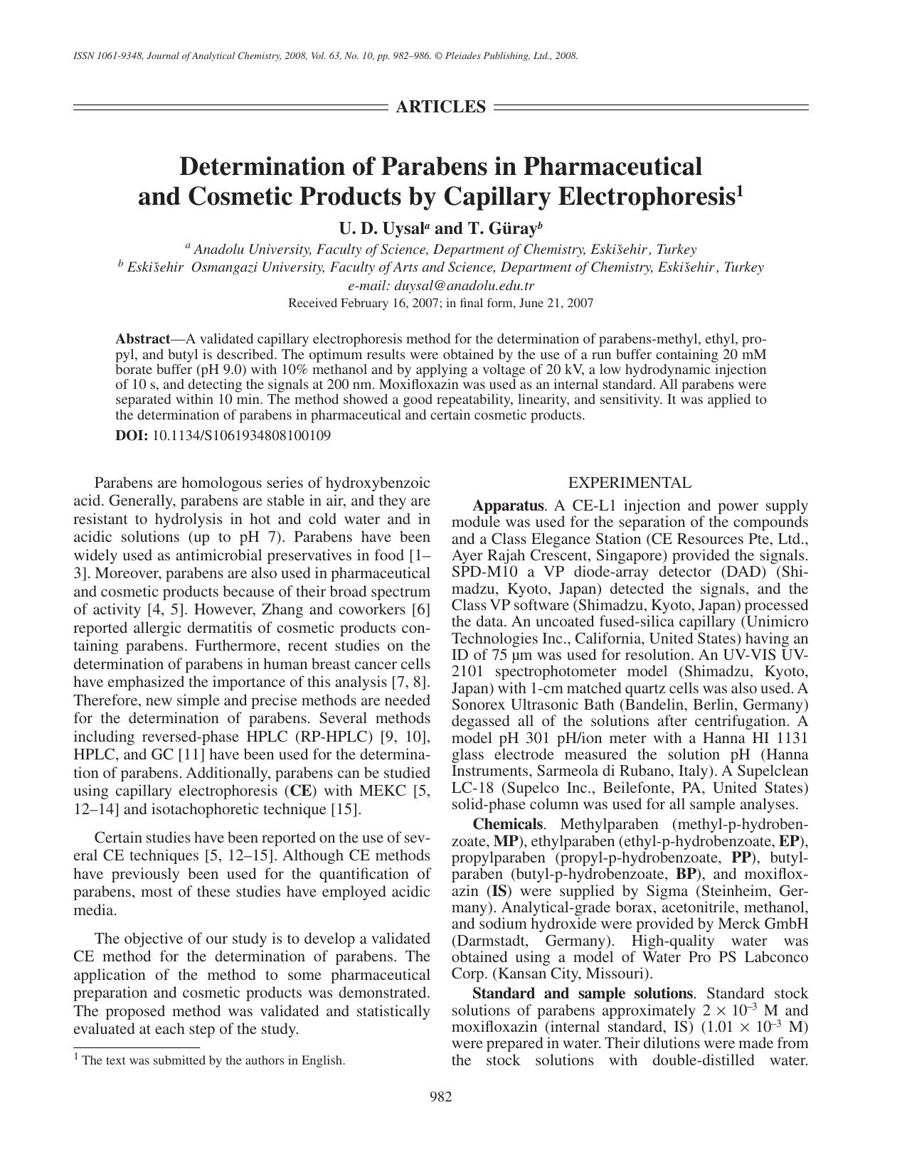 J. of Anal. Chem. Vol 63 iss 10 2008 [10.1134s1061934808100109] U. D. Uysal by Unknown