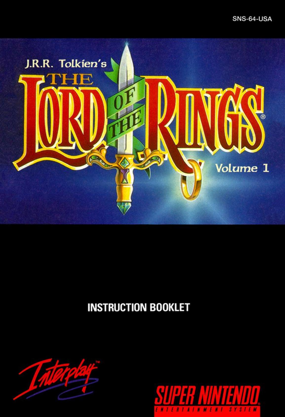 J.R.R. Tolkien's The Lord of the Rings - Volume 1 (USA) by Jonathan Grimm
