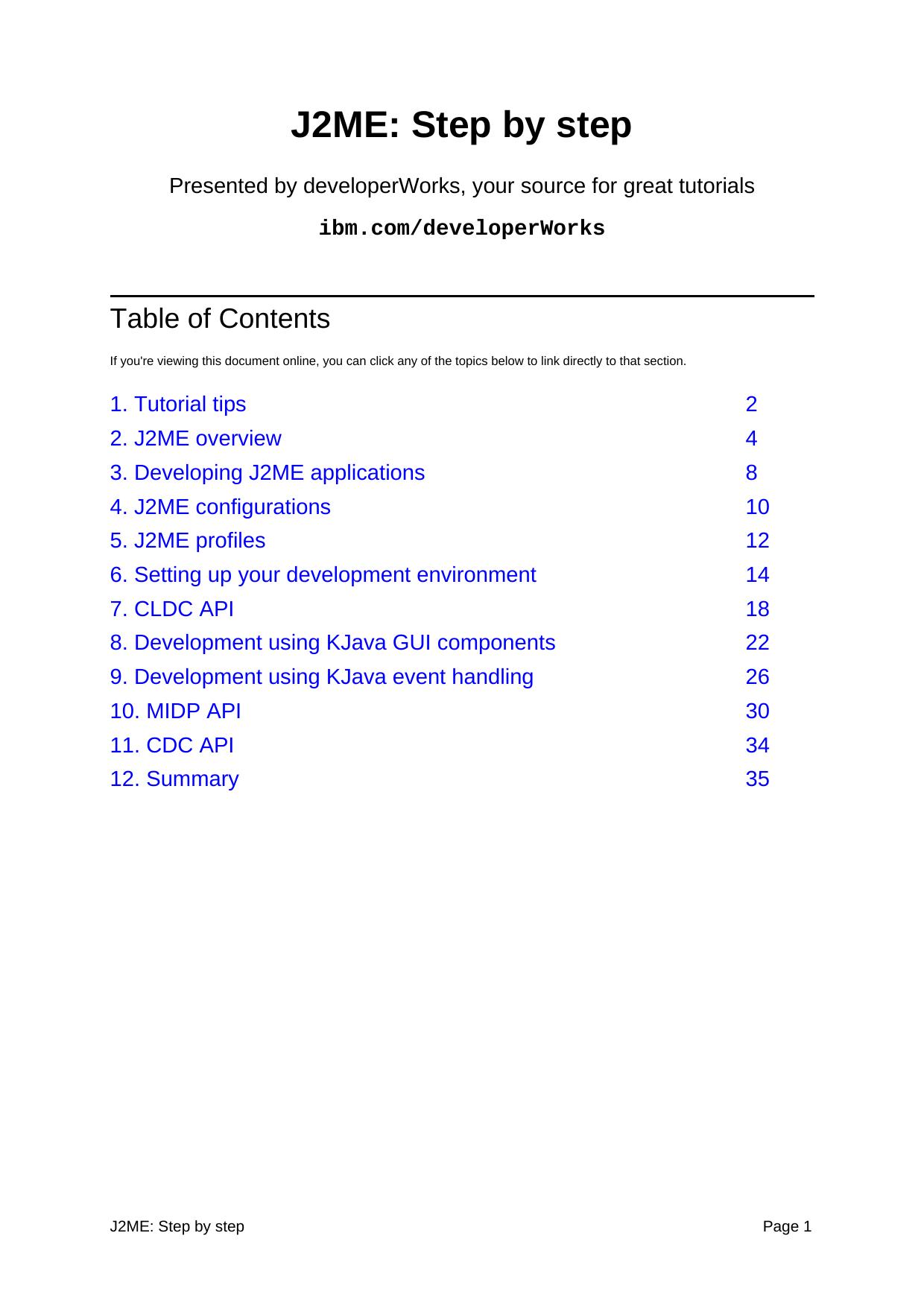 J2ME Step By Step by Unknown
