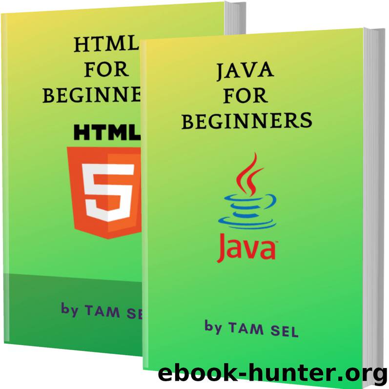 JAVA AND HTML FOR BEGINNERS: 2 BOOKS IN 1 - Learn Coding Fast! JAVA AND HTML Crash Course, A QuickStart Guide, Tutorial Book by Program Examples, In Easy Steps! by SEL TAM