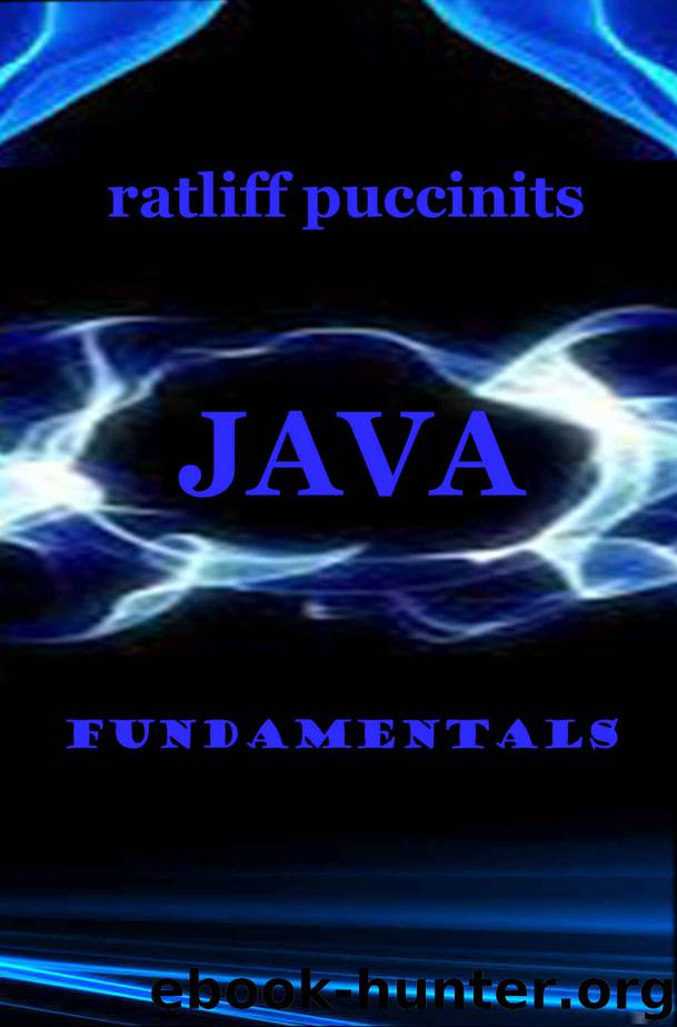 JAVA Fundamentals: Get a better hold of Java on your way to run your first application by Ratliff Puccinits