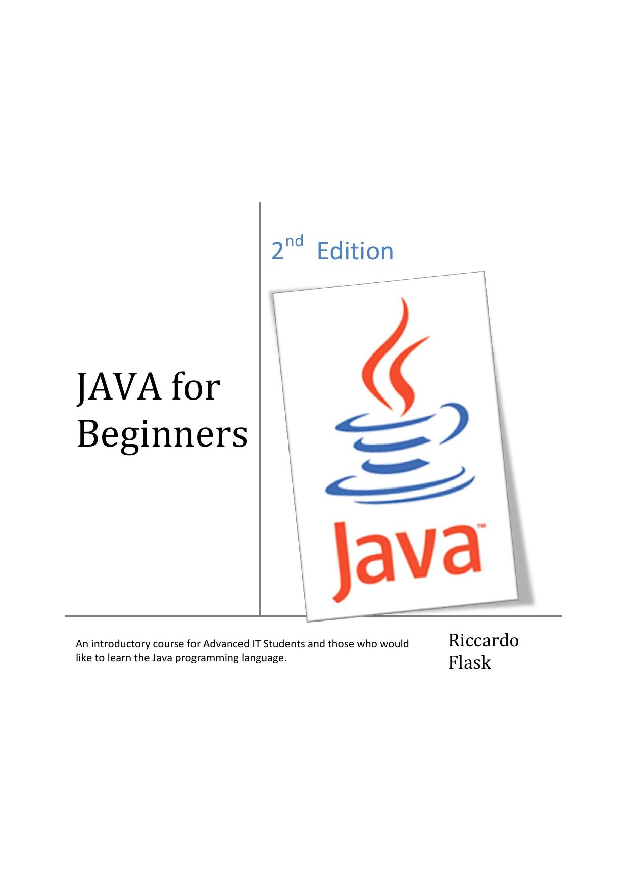JAVA for Beginners by Riccardo Flask