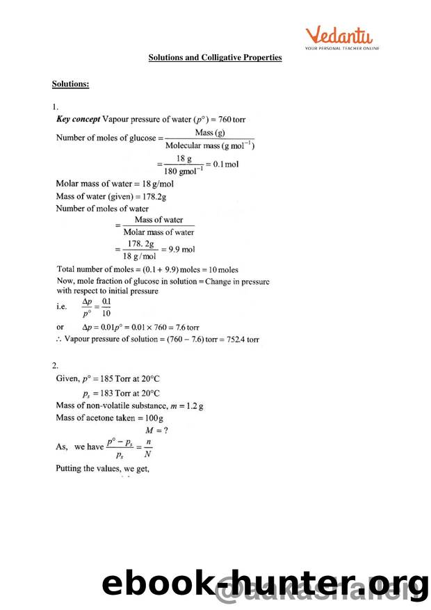 JEE Chemistry Solutions and Colligative Properties Solutions Final by Admin