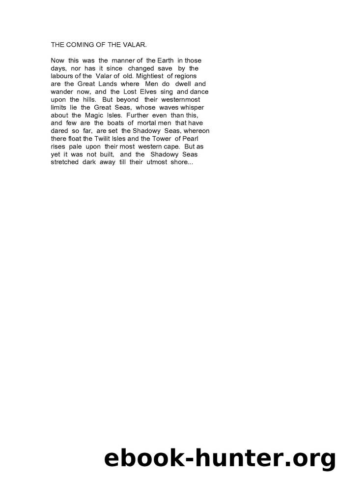 JRR Tolkien - The History of Middle-Earth - 01 by JRR Tolkien