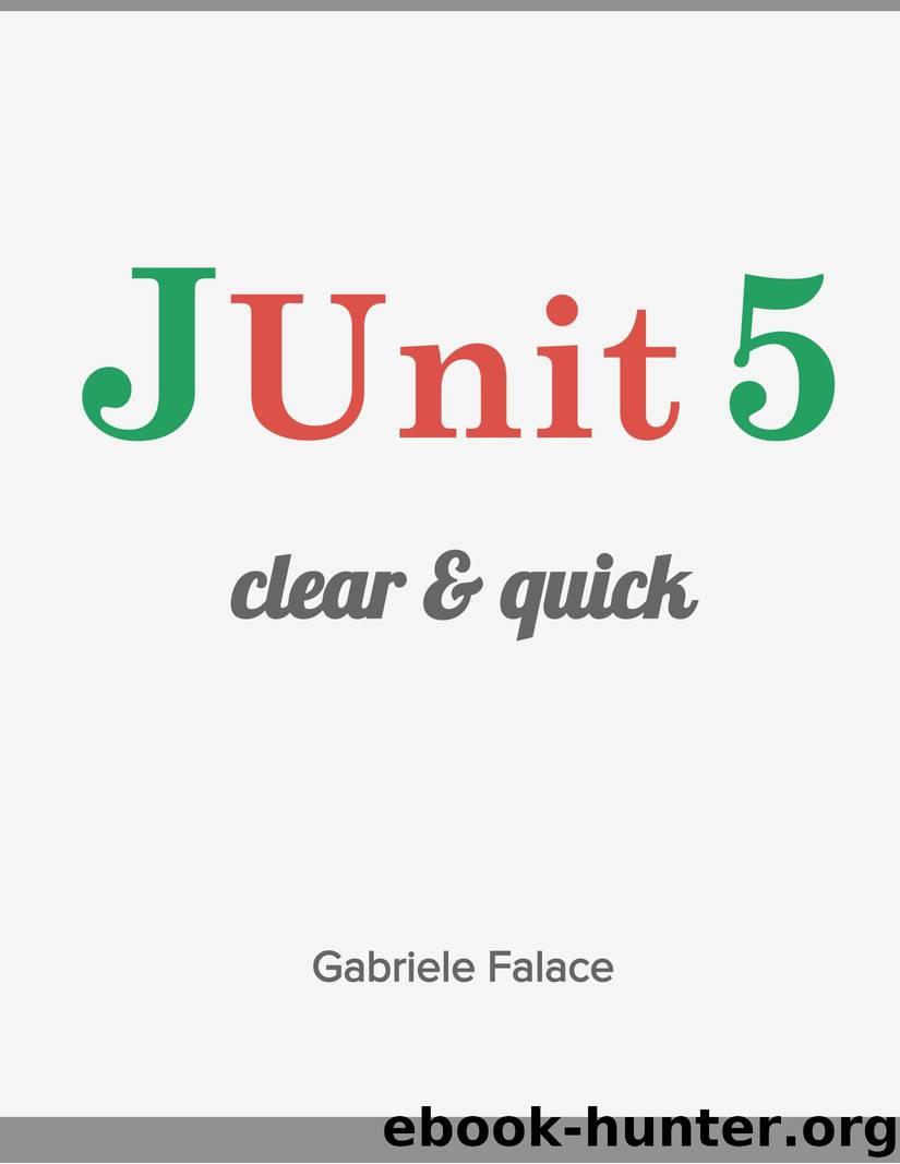 JUnit 5 clear and quick by Gabriele Falace