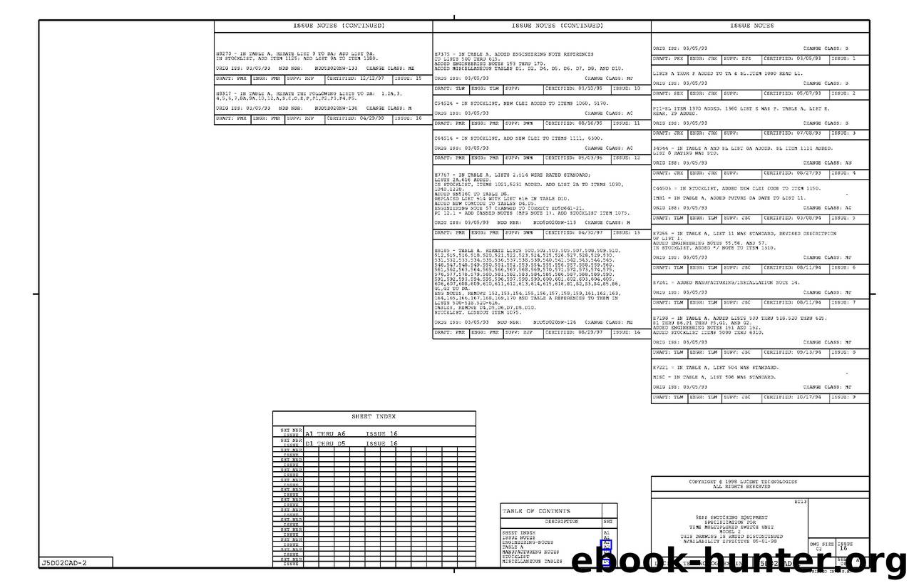J_5D020AD_2-SPECIFICATION FOR TIME MULTIPLEXED SWITCH UNIT MODEL 2 by Lucent Technologies