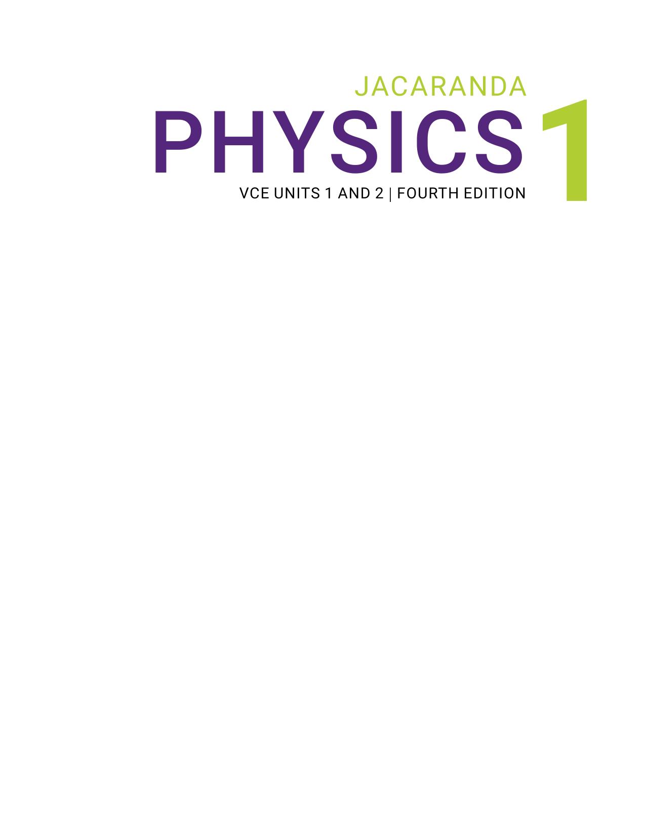 Jacaranda Physics 1: VCE Units 1 & 2 by unknow