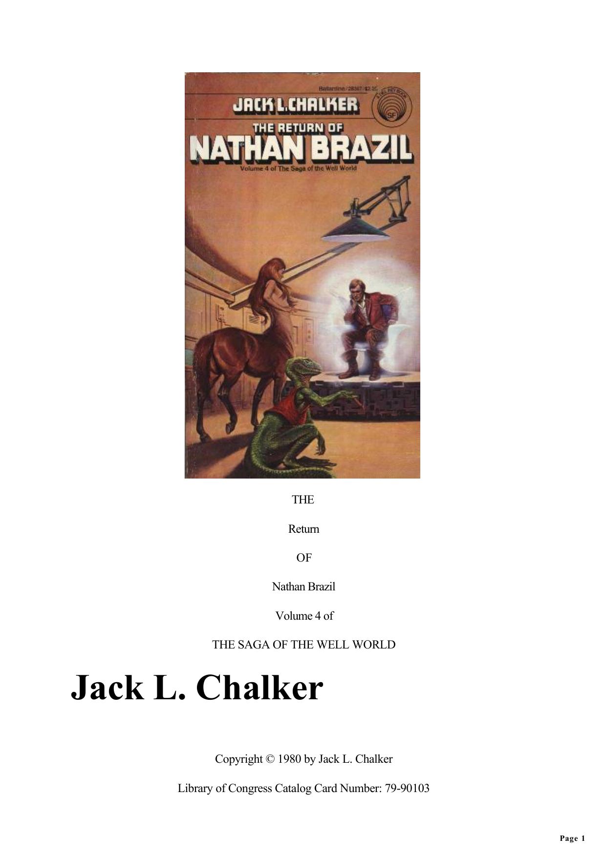 Jack L. Chalker - Well Of Souls 04 by The Return of Nathan Brazil