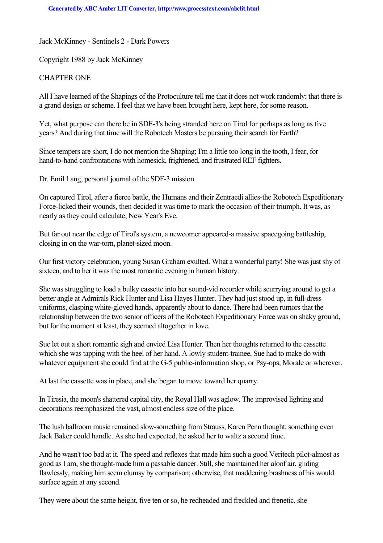 Jack Mckinney Sentinels 02 Dark Powers by Unknown