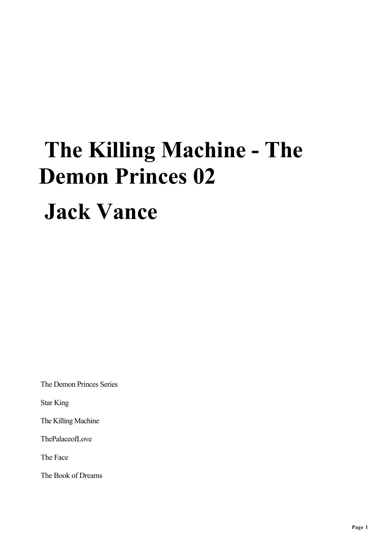 Jack Vance - Demon Princes 02 by The Killing Machine