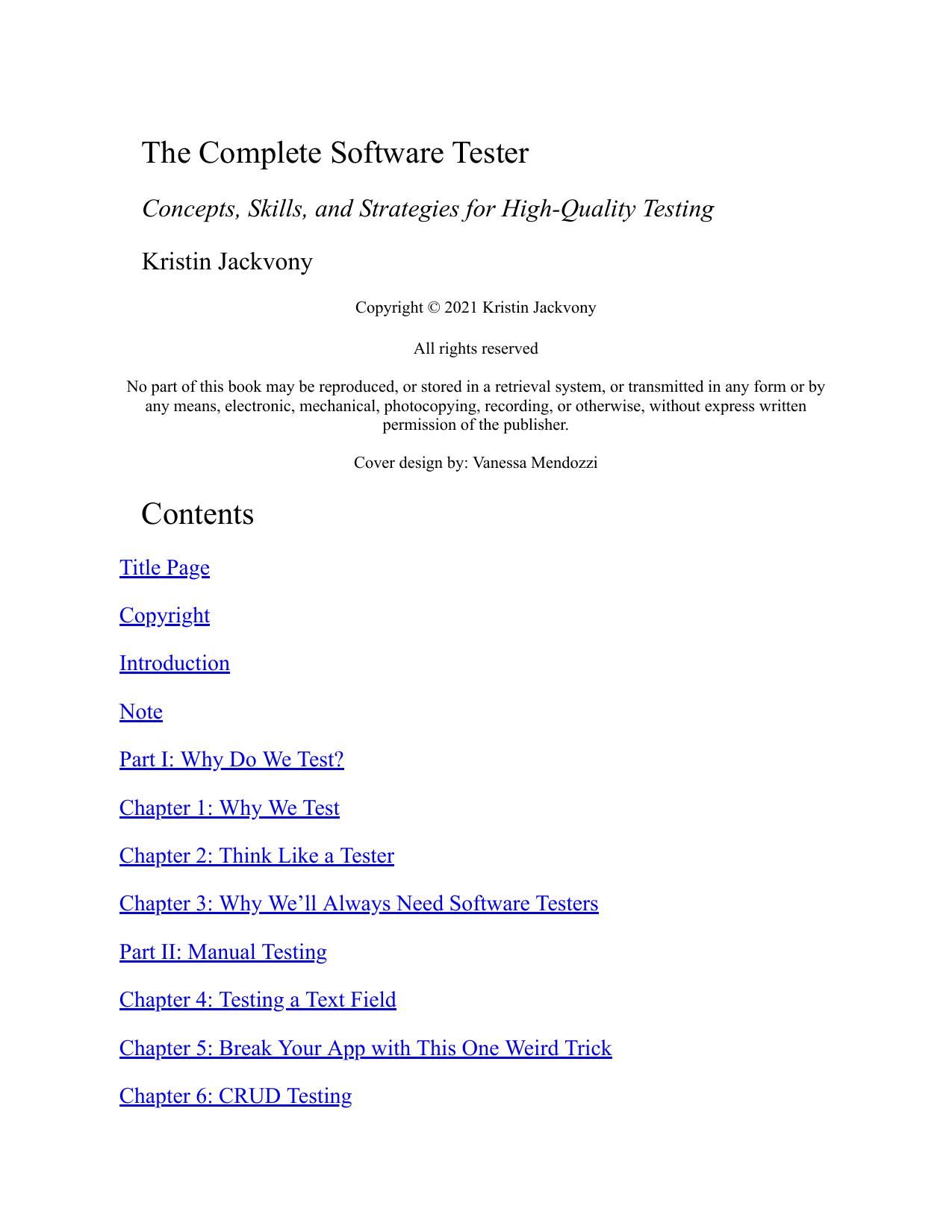 Jackvony K. The Complete Software Tester.Concepts, Skills,..2021 by Zamzar