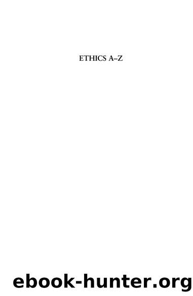 Jacobs by Ethics A–Z-Edinburgh University Press (2005)
